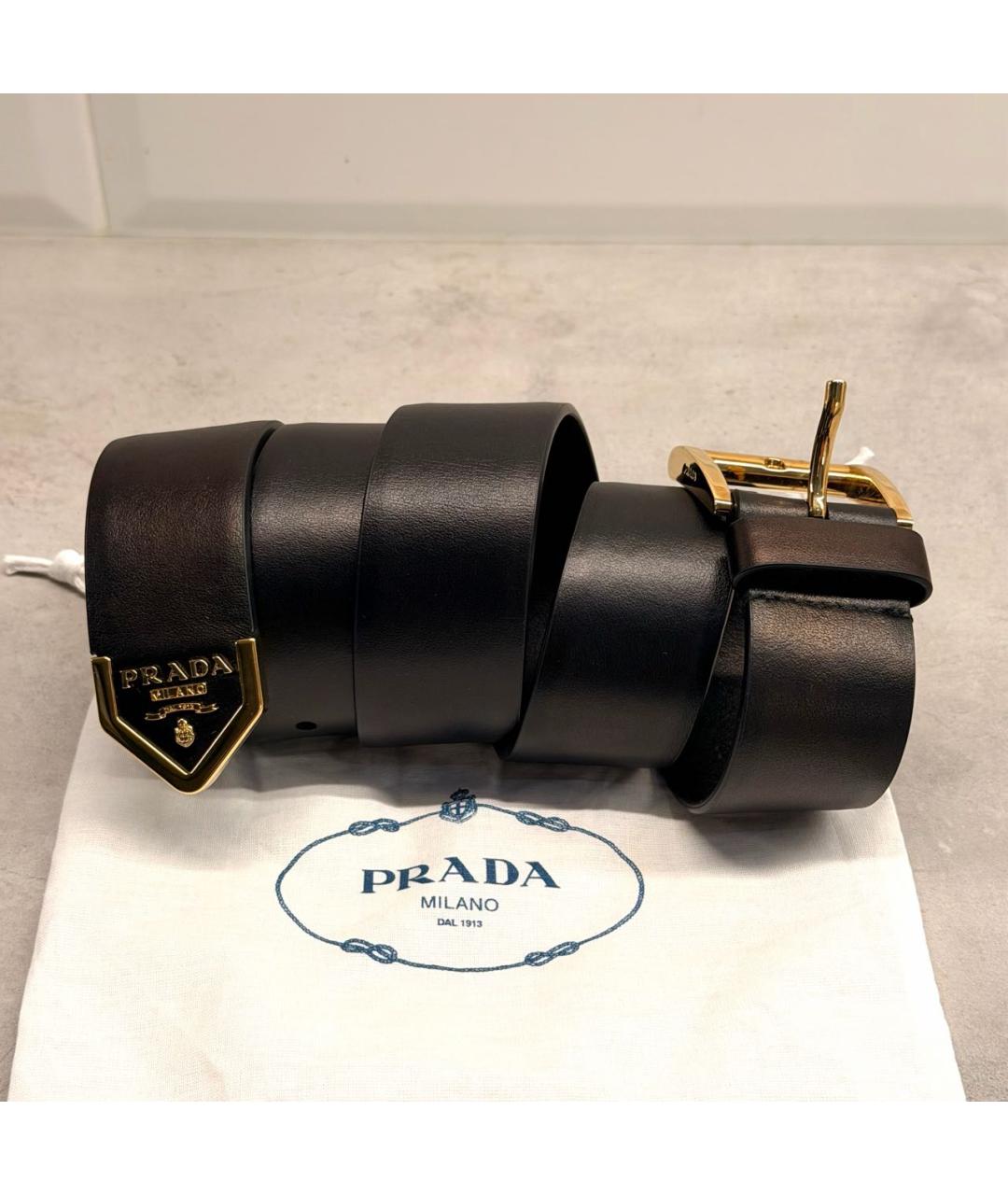 PRADA Коричневый кожаный ремень, фото 7