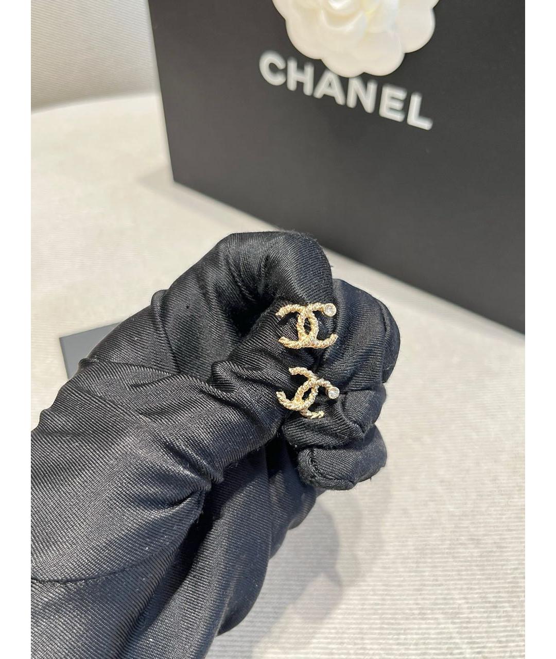 CHANEL Золотые серьги, фото 4