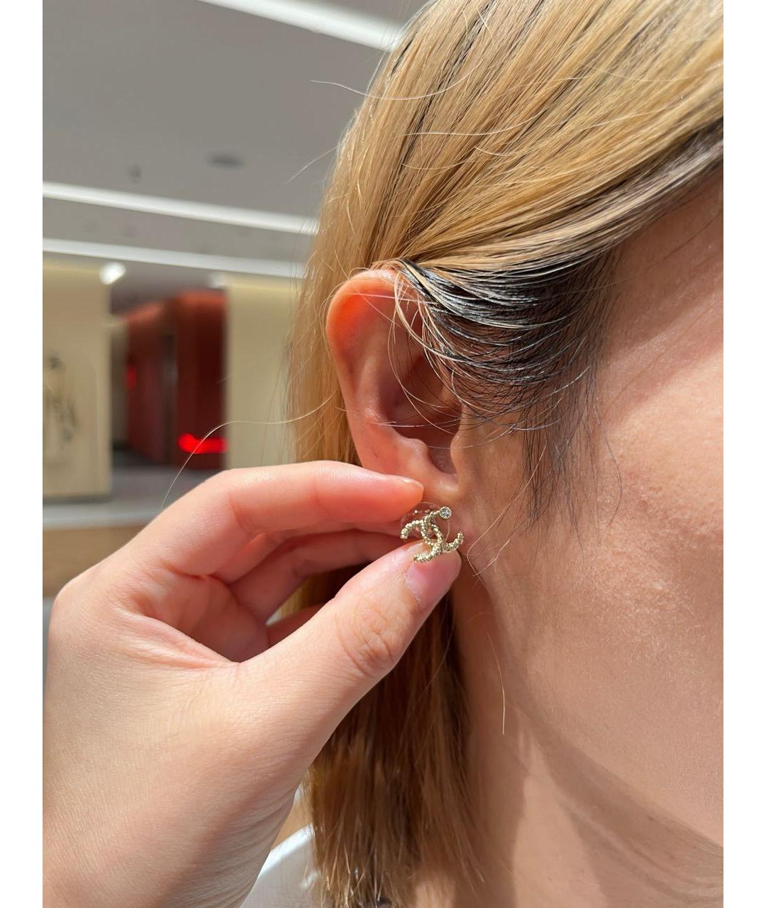 CHANEL Золотые серьги, фото 5