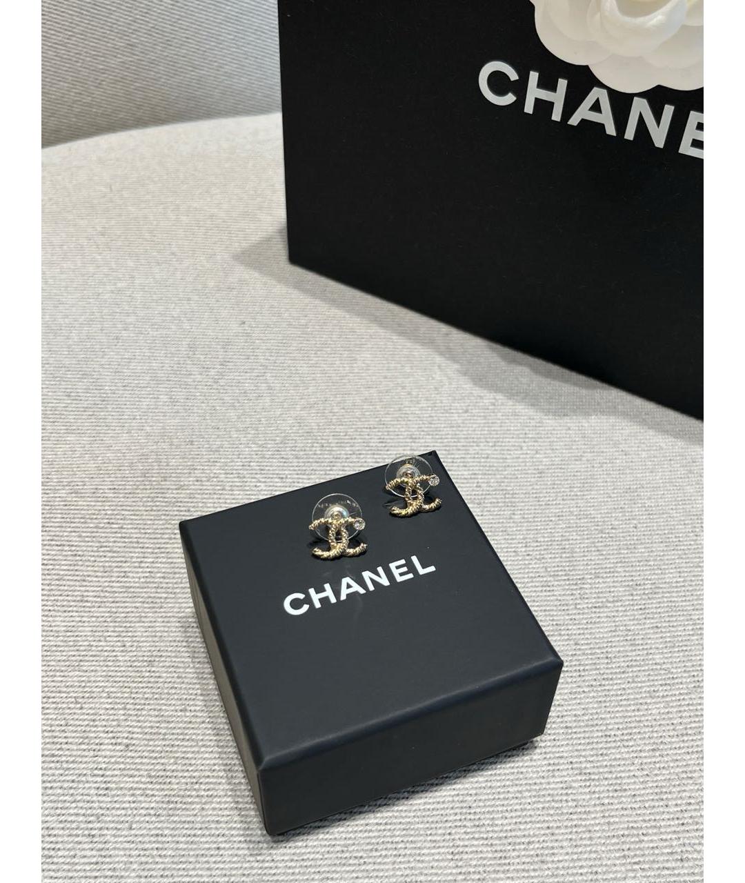 CHANEL Золотые серьги, фото 2