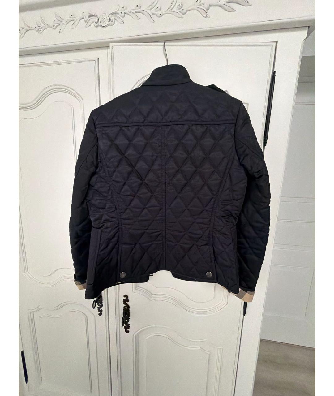 BURBERRY Темно-синяя полиэстеровая куртка, фото 4