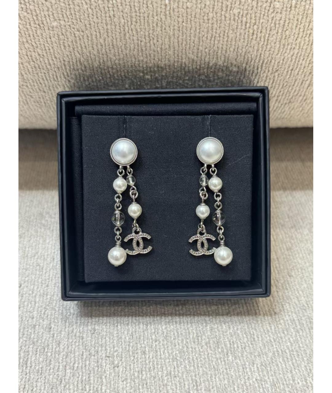 CHANEL Серебряные серьги, фото 2