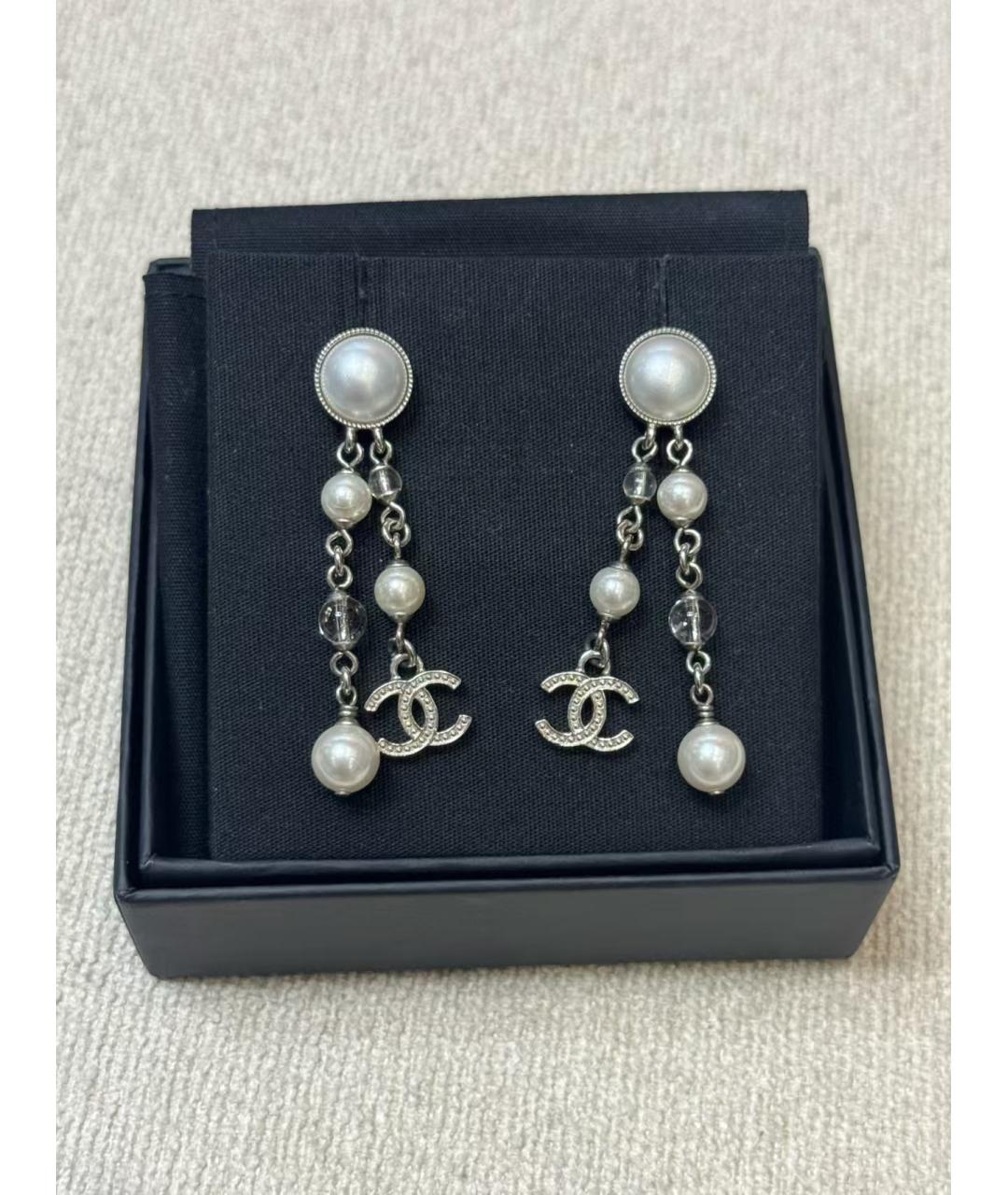 CHANEL Серебряные серьги, фото 3