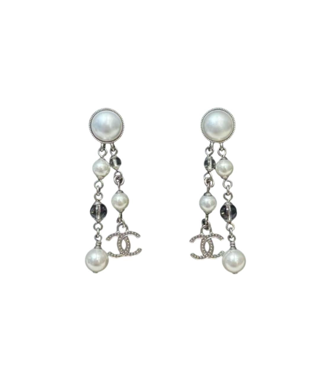CHANEL Серебряные серьги, фото 1