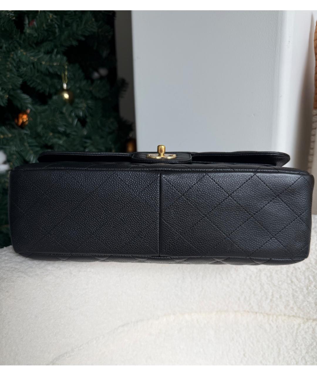 CHANEL Черная кожаная сумка на плечо, фото 4