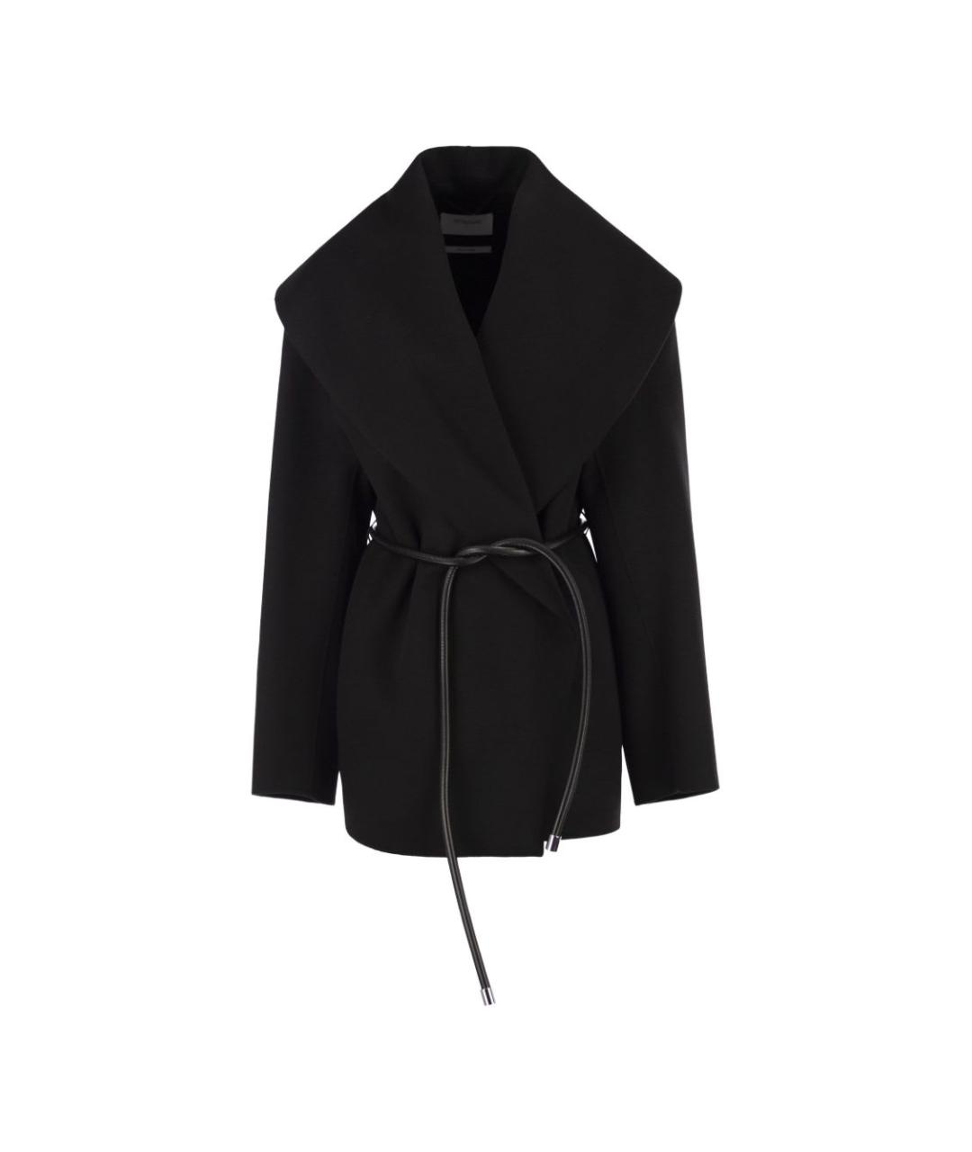 SPORTMAX Черное шерстяное пальто, фото 1