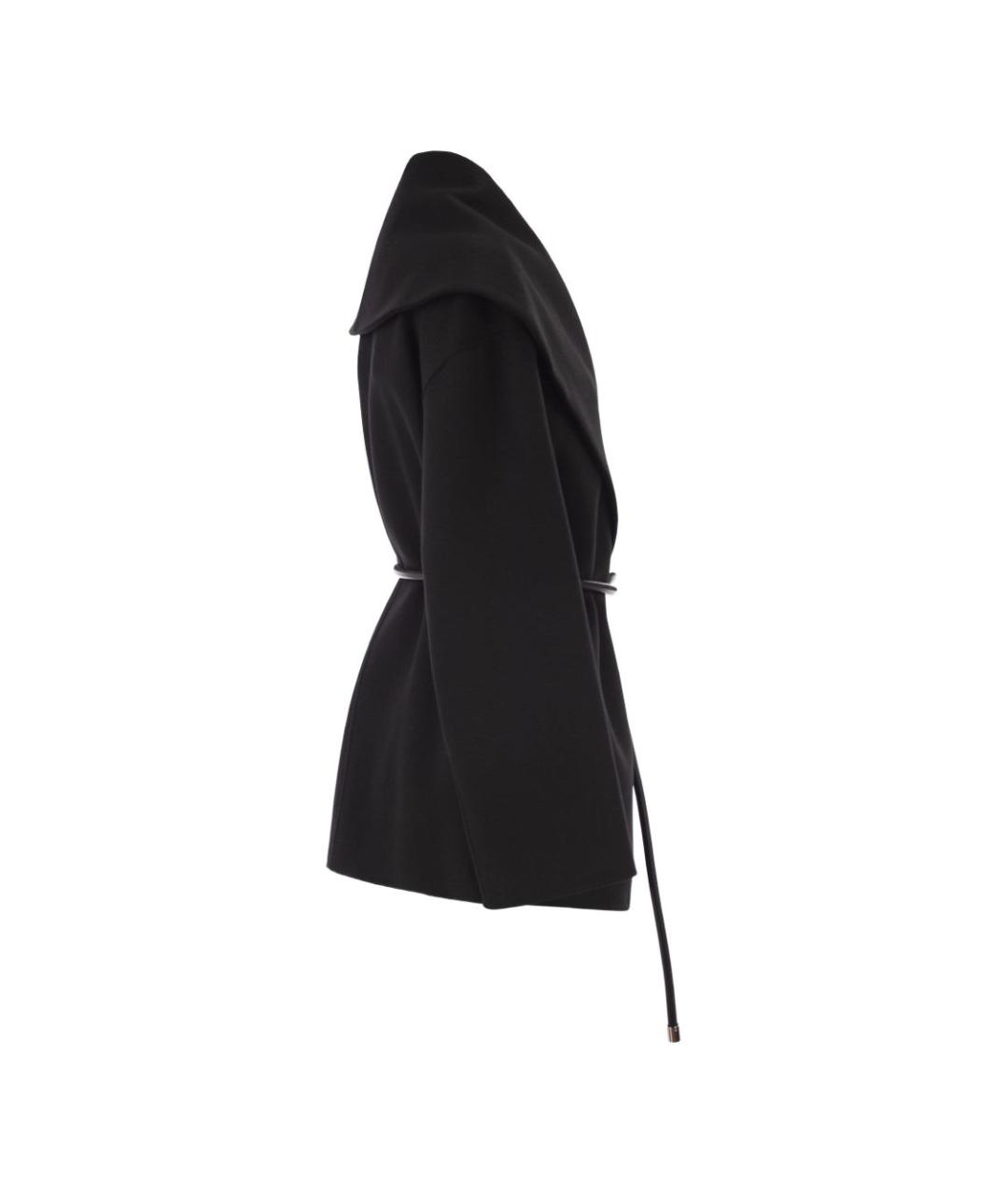 SPORTMAX Черное шерстяное пальто, фото 4