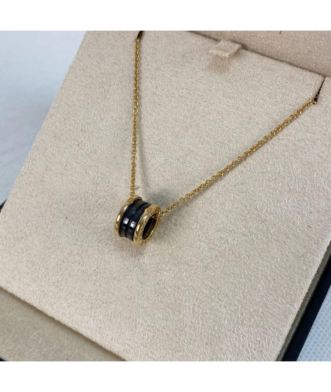 BVLGARI Черное колье из розового золота, фото 3