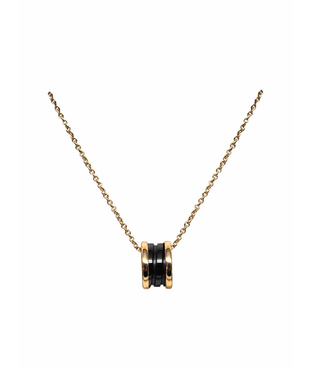 BVLGARI Черное колье из розового золота, фото 1
