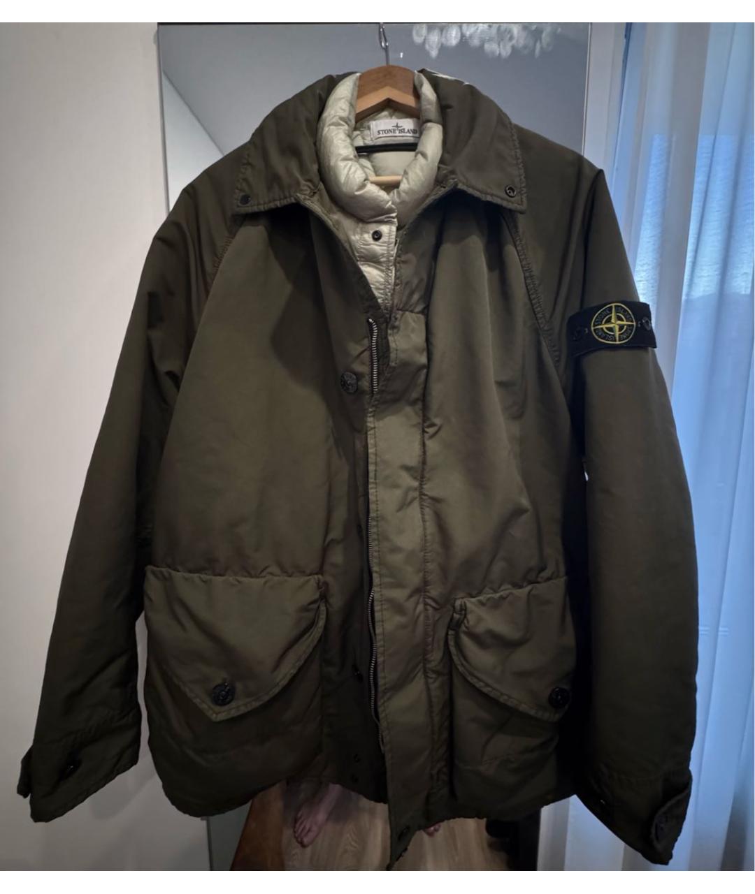 STONE ISLAND Зеленая нейлоновая куртка, фото 9