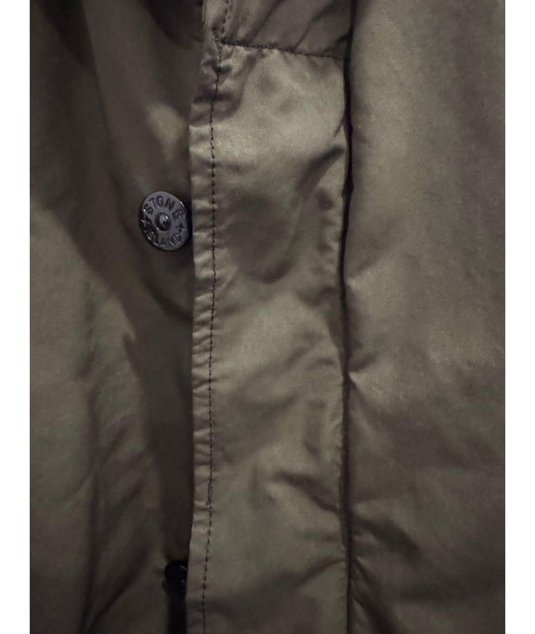 STONE ISLAND Зеленая нейлоновая куртка, фото 4