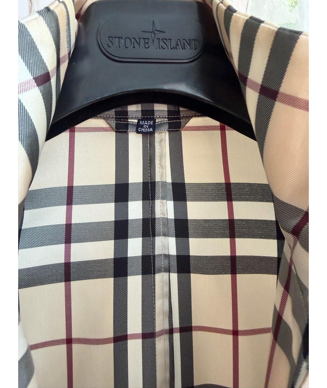 BURBERRY Горчичный полиэстеровый тренч/плащ, фото 3