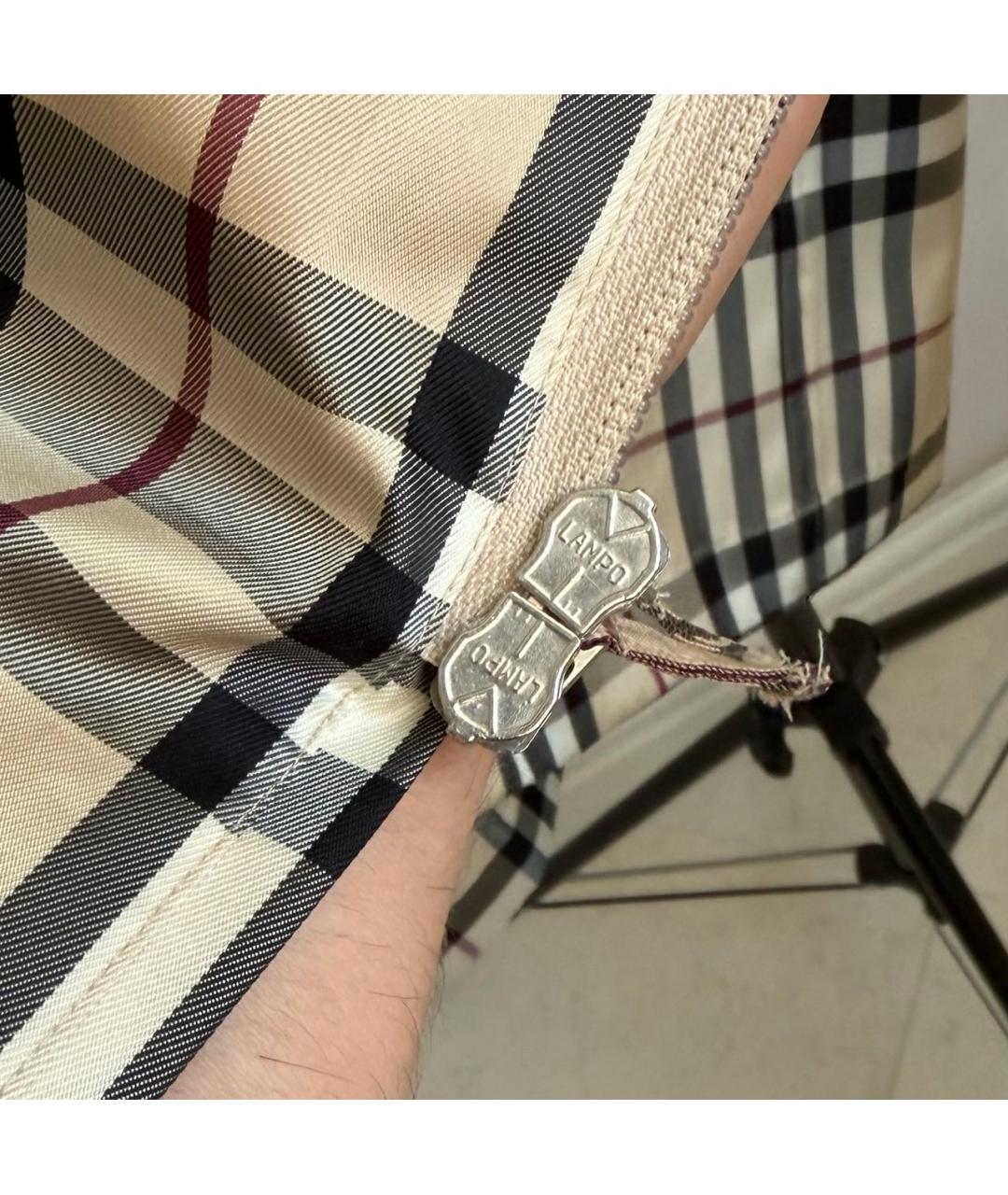 BURBERRY Горчичный полиэстеровый тренч/плащ, фото 4