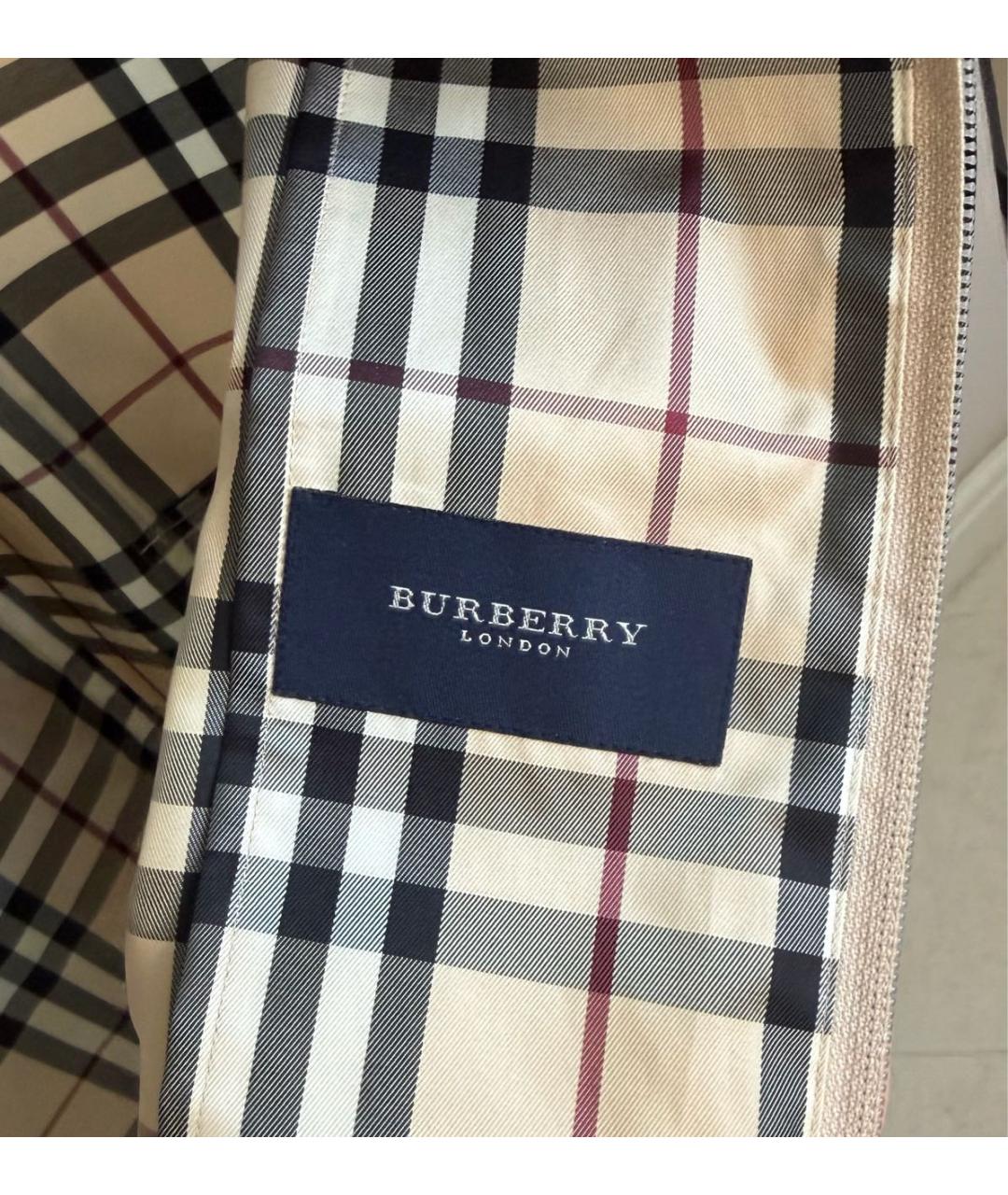 BURBERRY Горчичный полиэстеровый тренч/плащ, фото 5