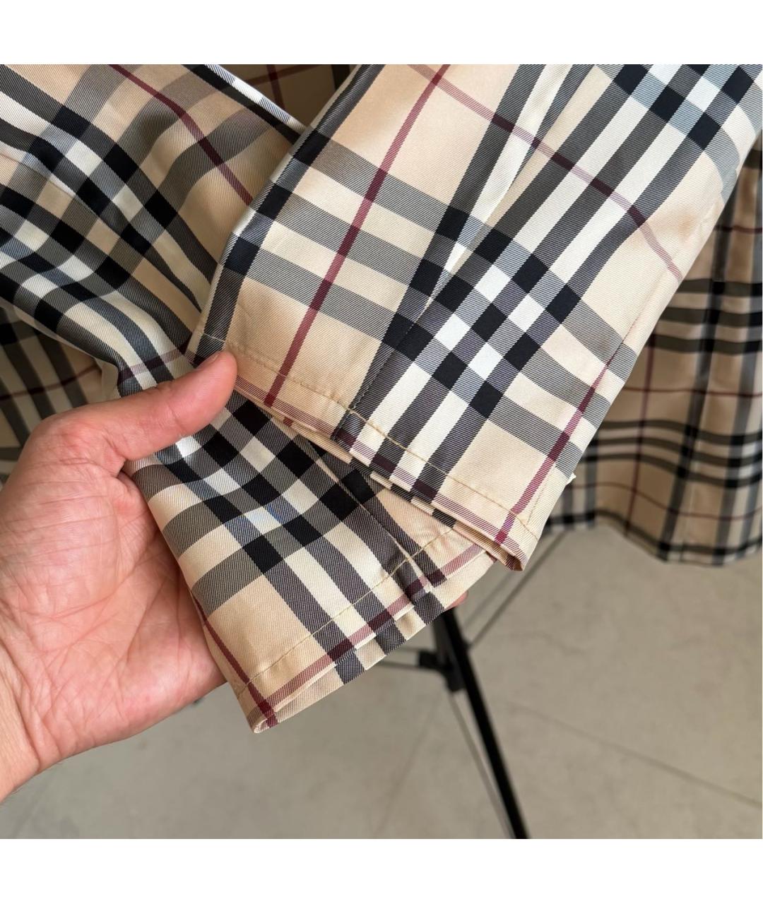 BURBERRY Горчичный полиэстеровый тренч/плащ, фото 8