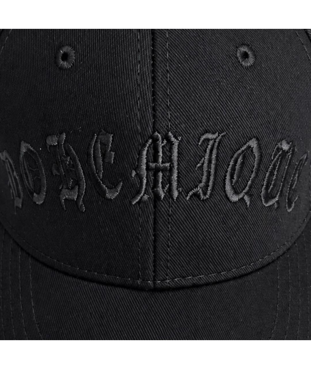 BOHEMIQUE Черная хлопковая кепка, фото 4