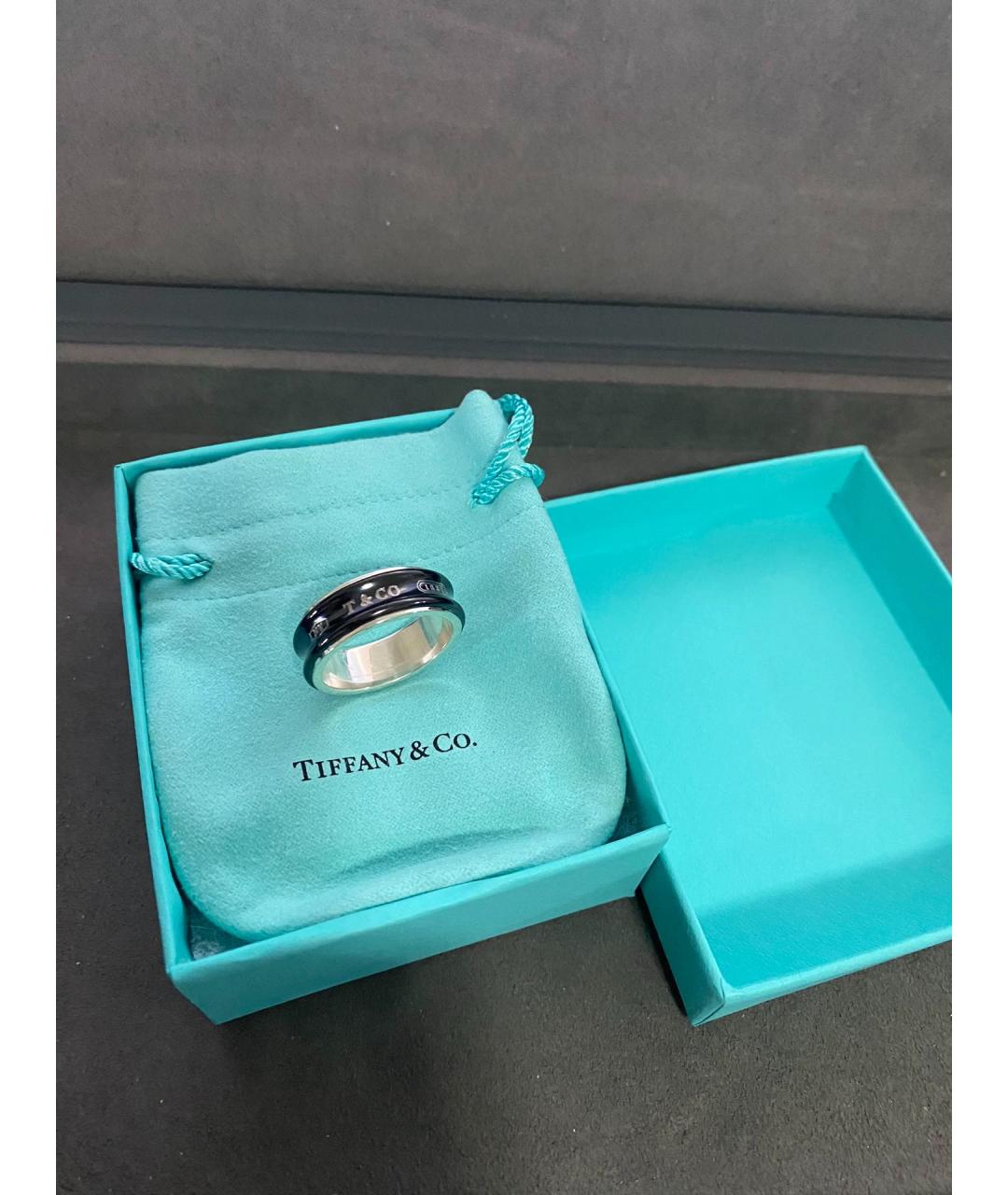 TIFFANY&CO Черное металлическое кольцо, фото 2