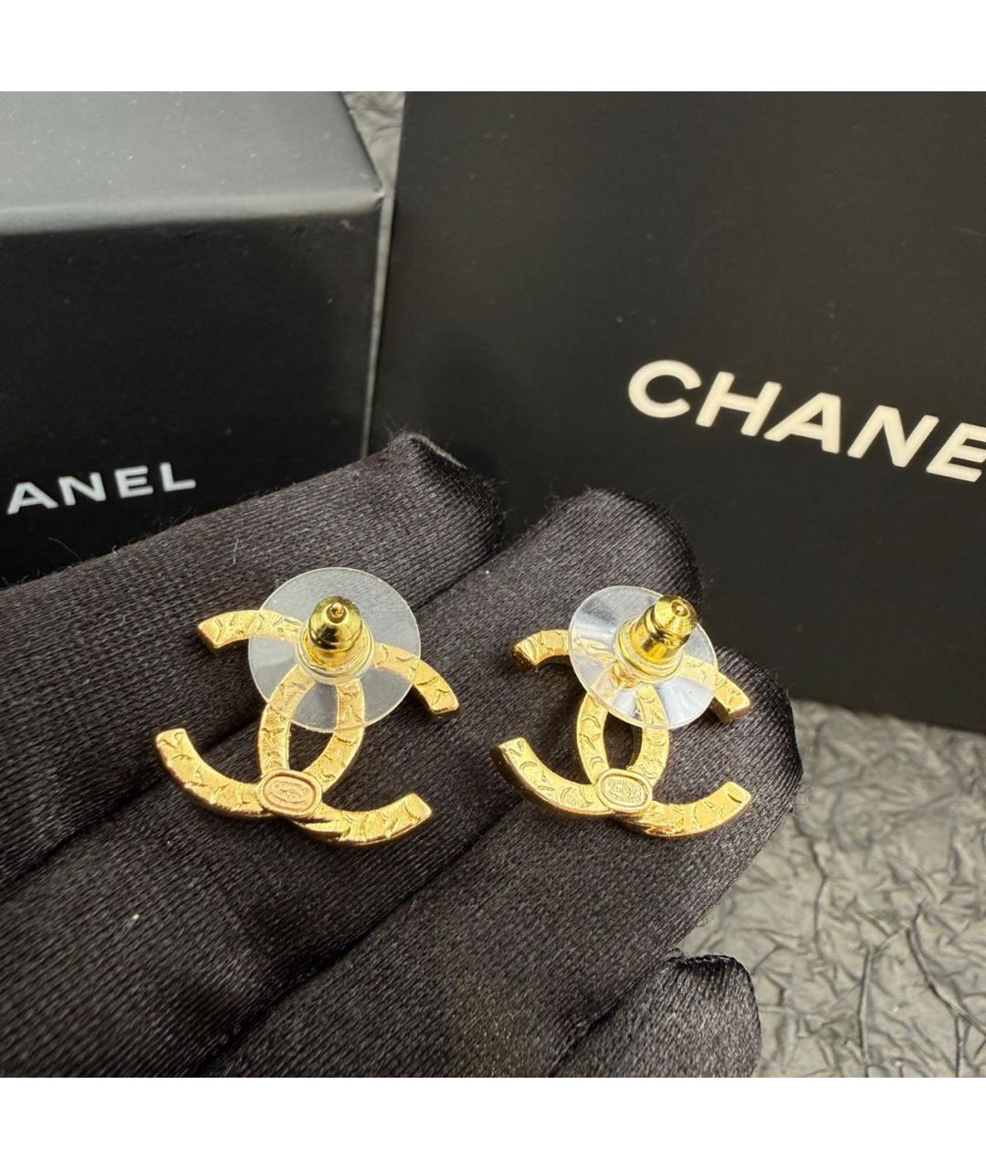 CHANEL Золотые серьги, фото 4