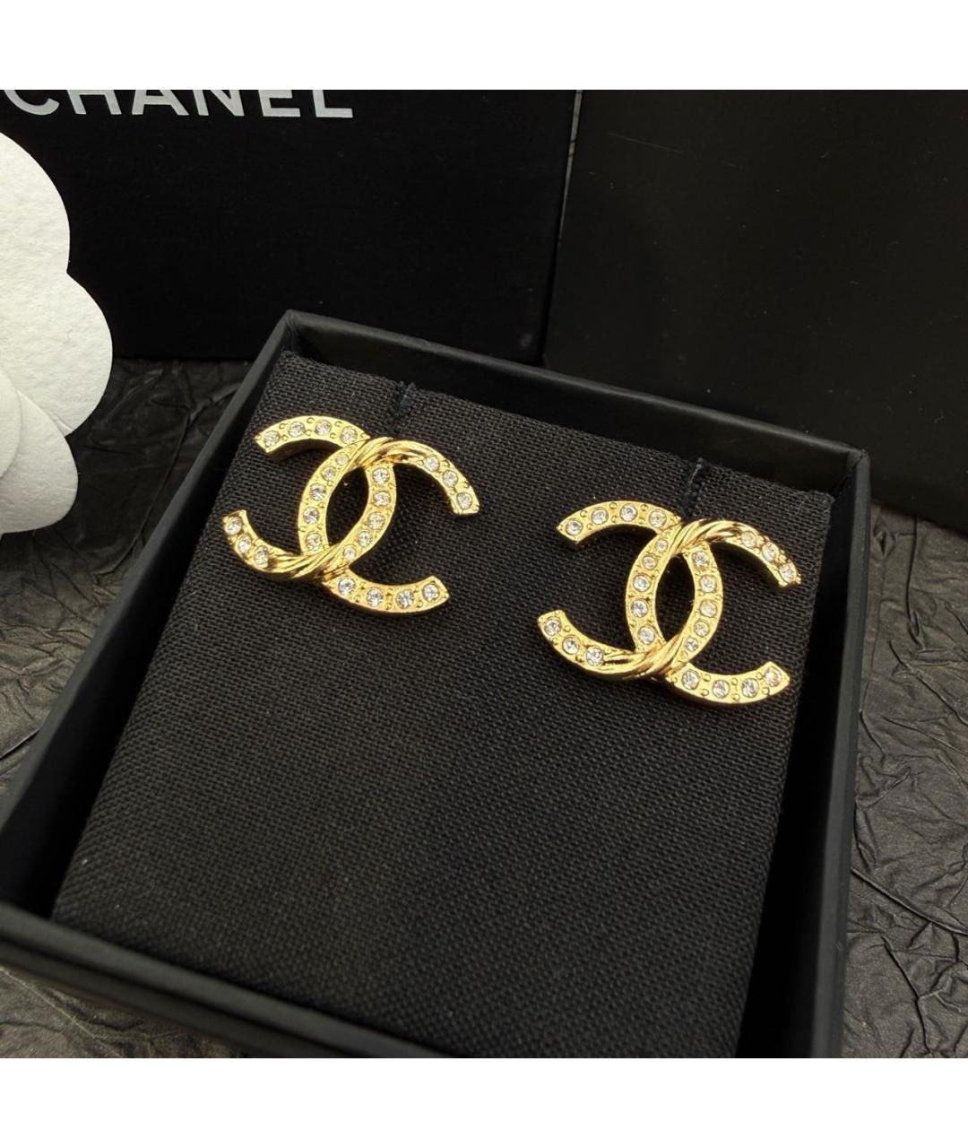 CHANEL Золотые серьги, фото 2