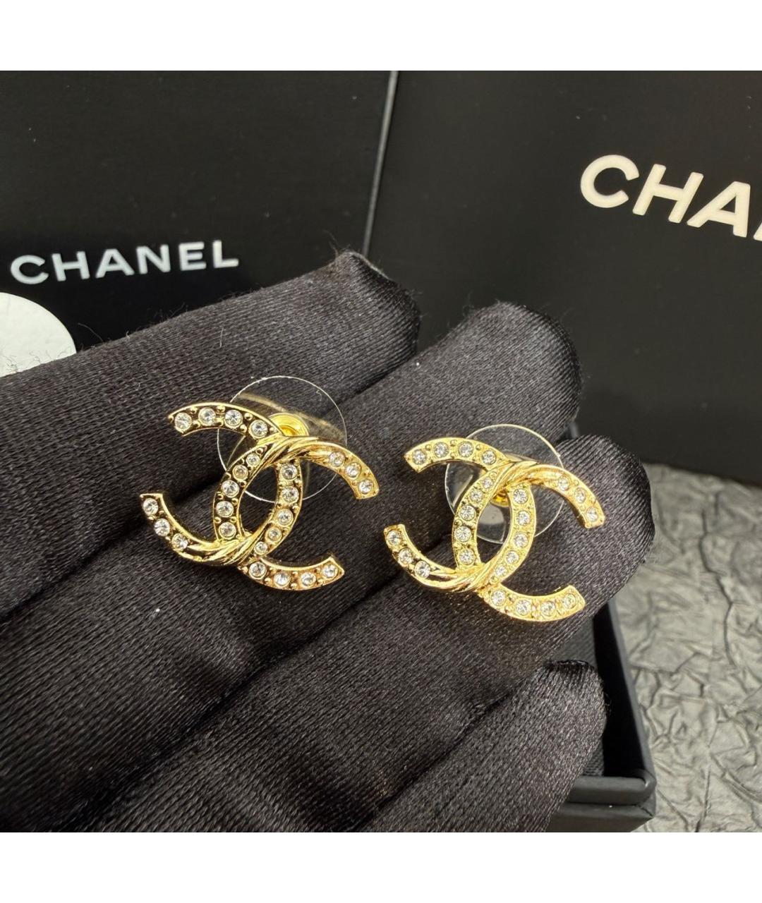 CHANEL Золотые серьги, фото 3
