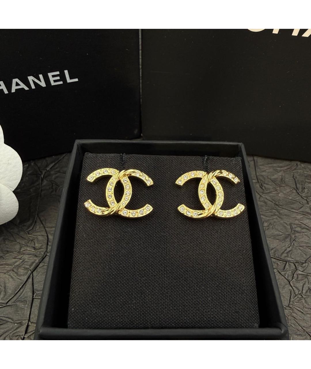CHANEL Золотые серьги, фото 6