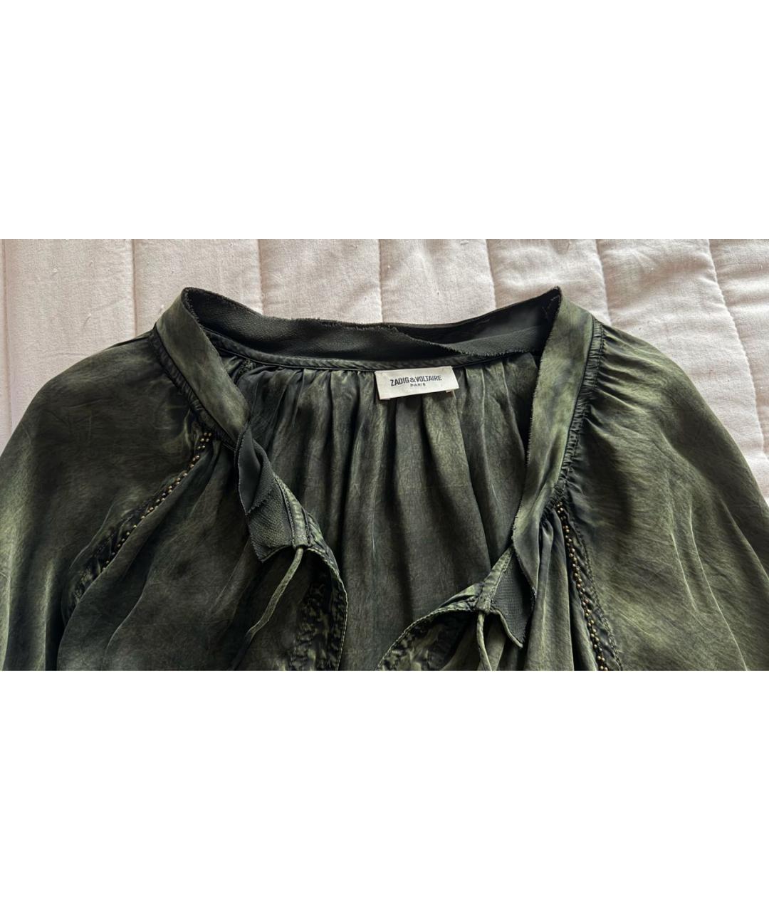 ZADIG & VOLTAIRE Хаки лиоцелловая блузы, фото 3