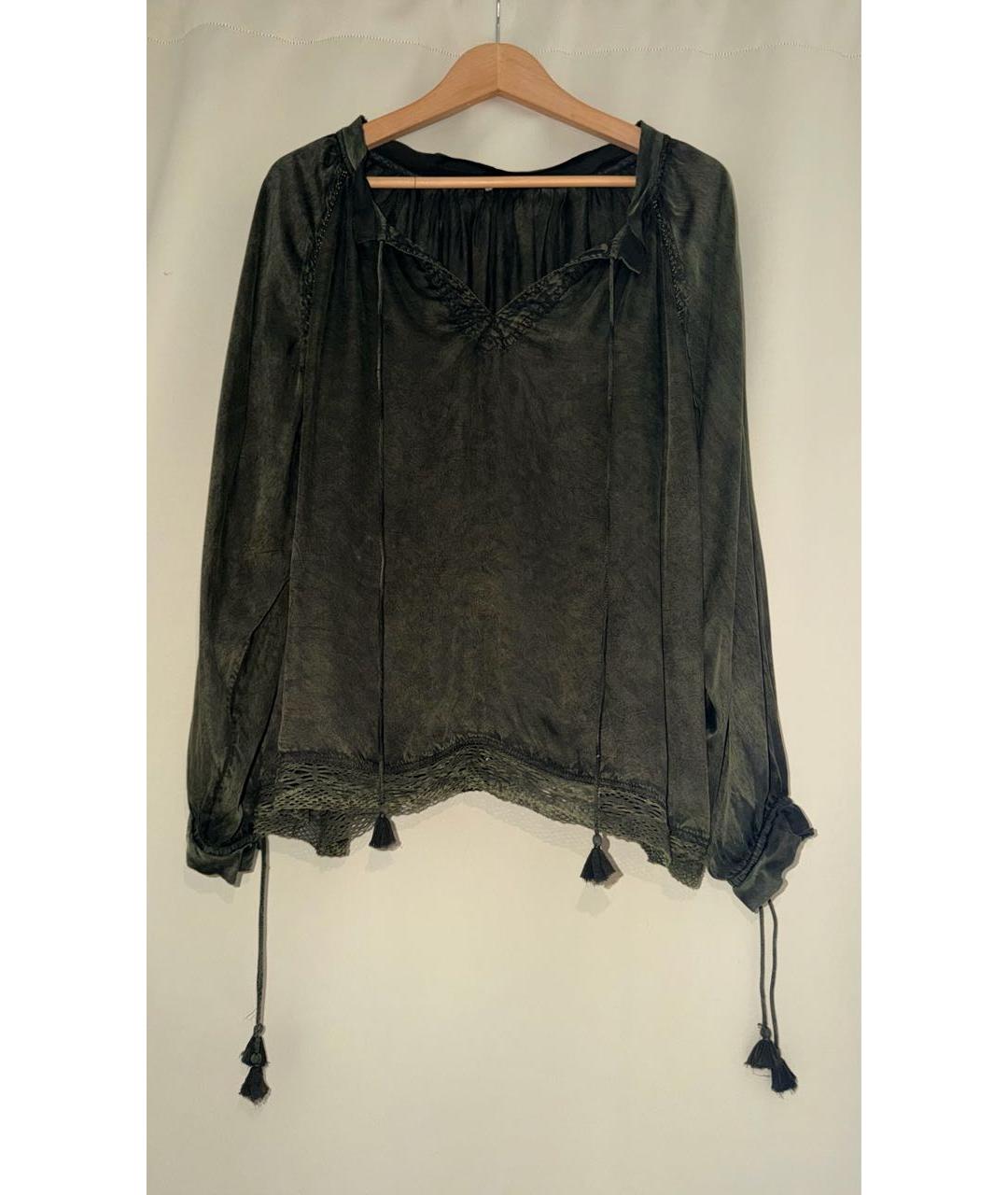 ZADIG & VOLTAIRE Хаки лиоцелловая блузы, фото 9