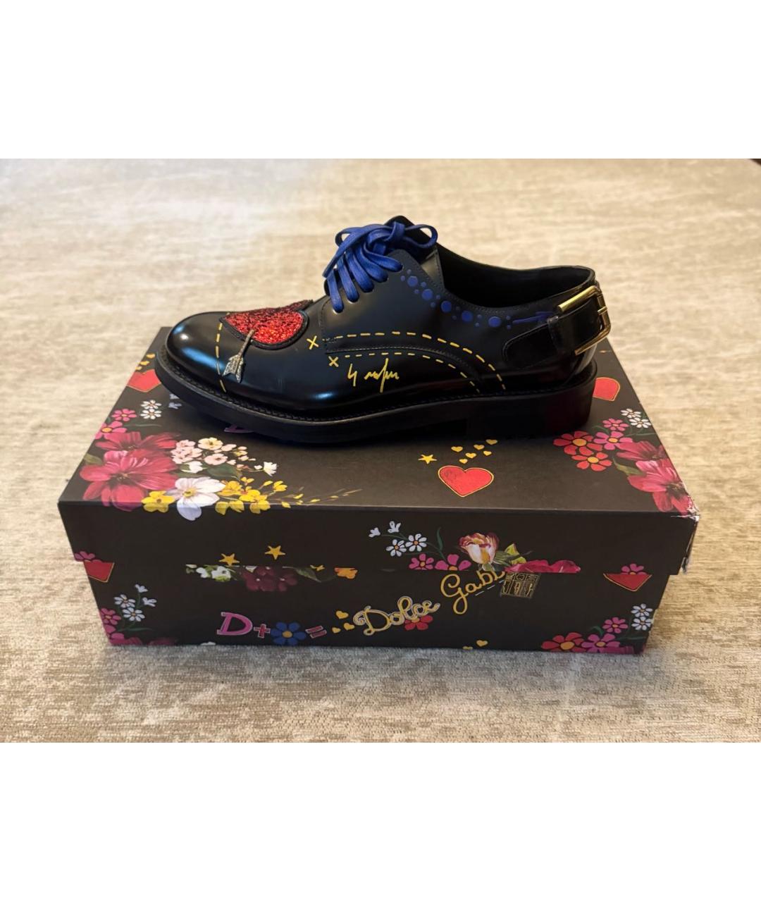 DOLCE&GABBANA Мульти кожаные ботинки, фото 6