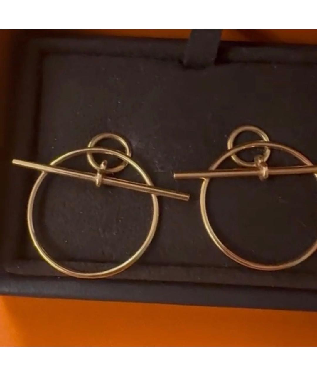 HERMES Золотые серьги из розового золота, фото 3