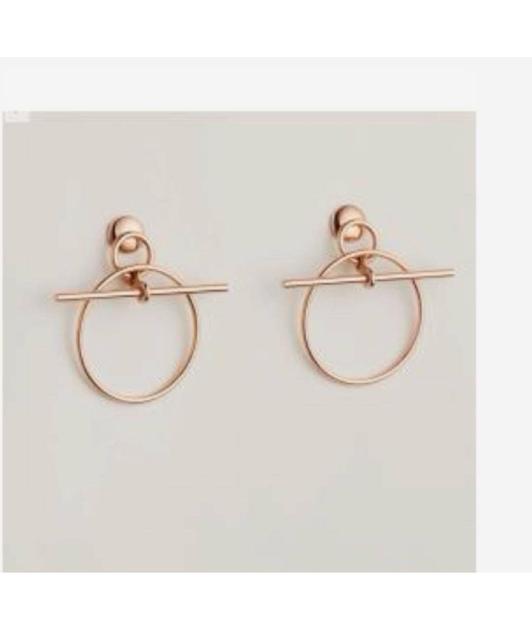 HERMES Золотые серьги из розового золота, фото 5