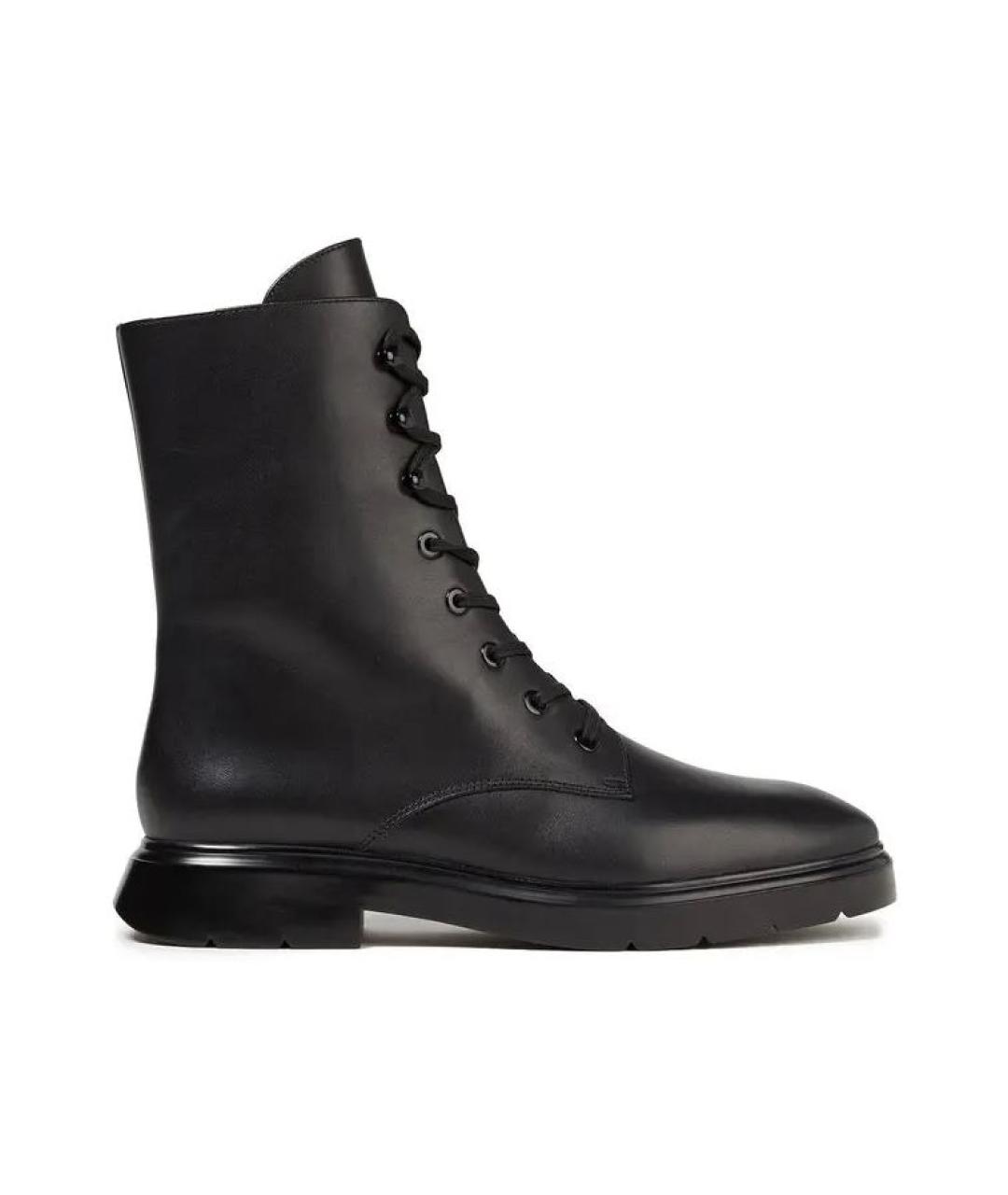 STUART WEITZMAN Черные кожаные ботинки, фото 1