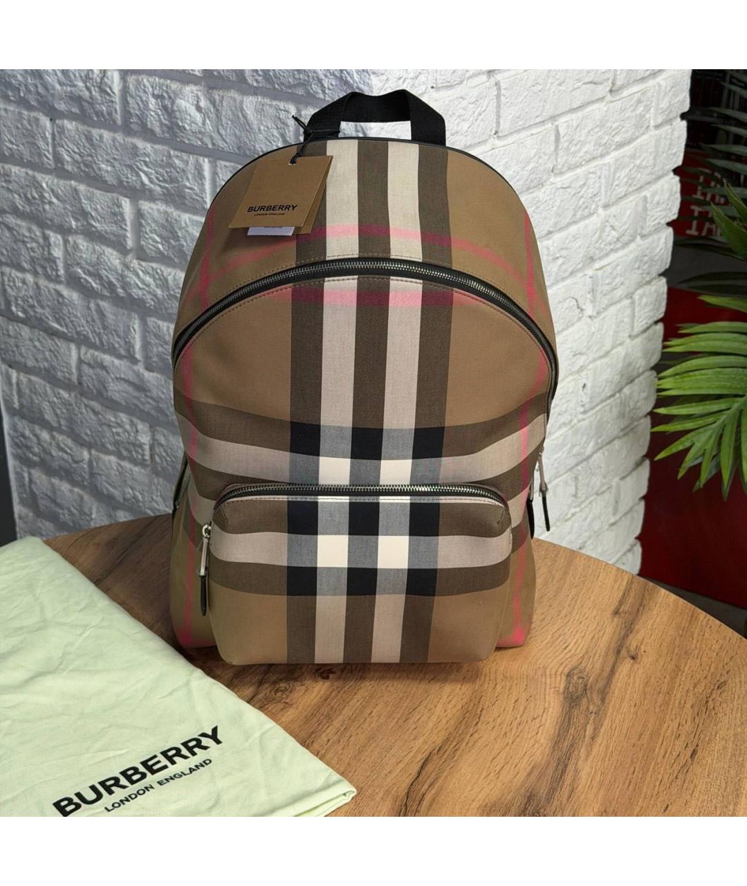 BURBERRY Коричневый тканевый рюкзак, фото 2