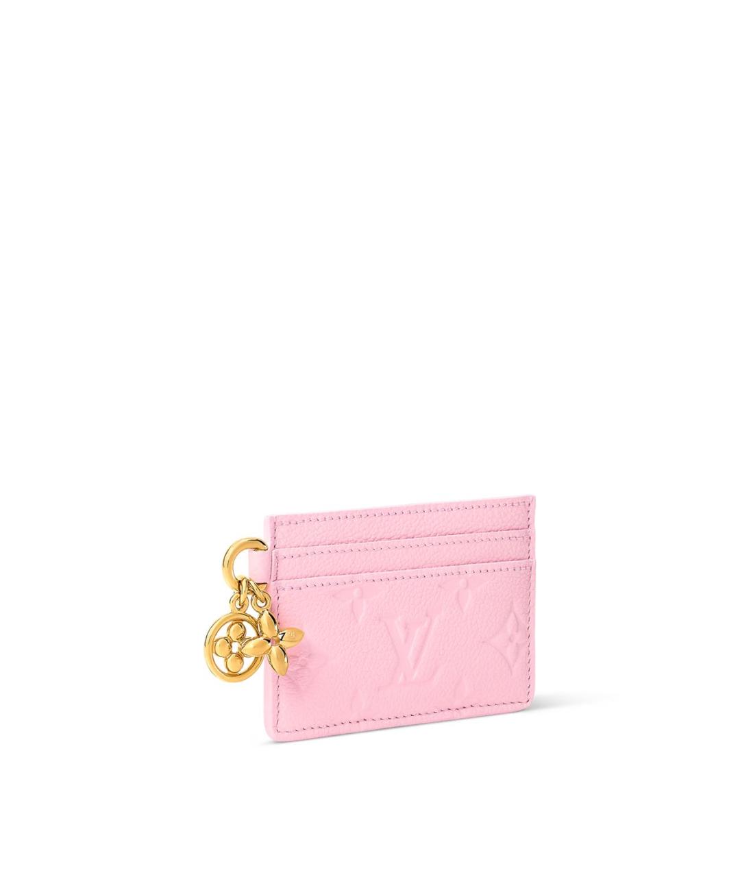 LOUIS VUITTON Розовый кожаный кардхолдер, фото 2