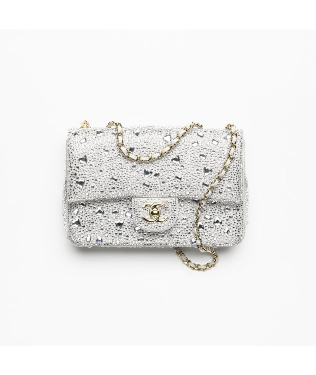 CHANEL Серебряная сумка через плечо, фото 5