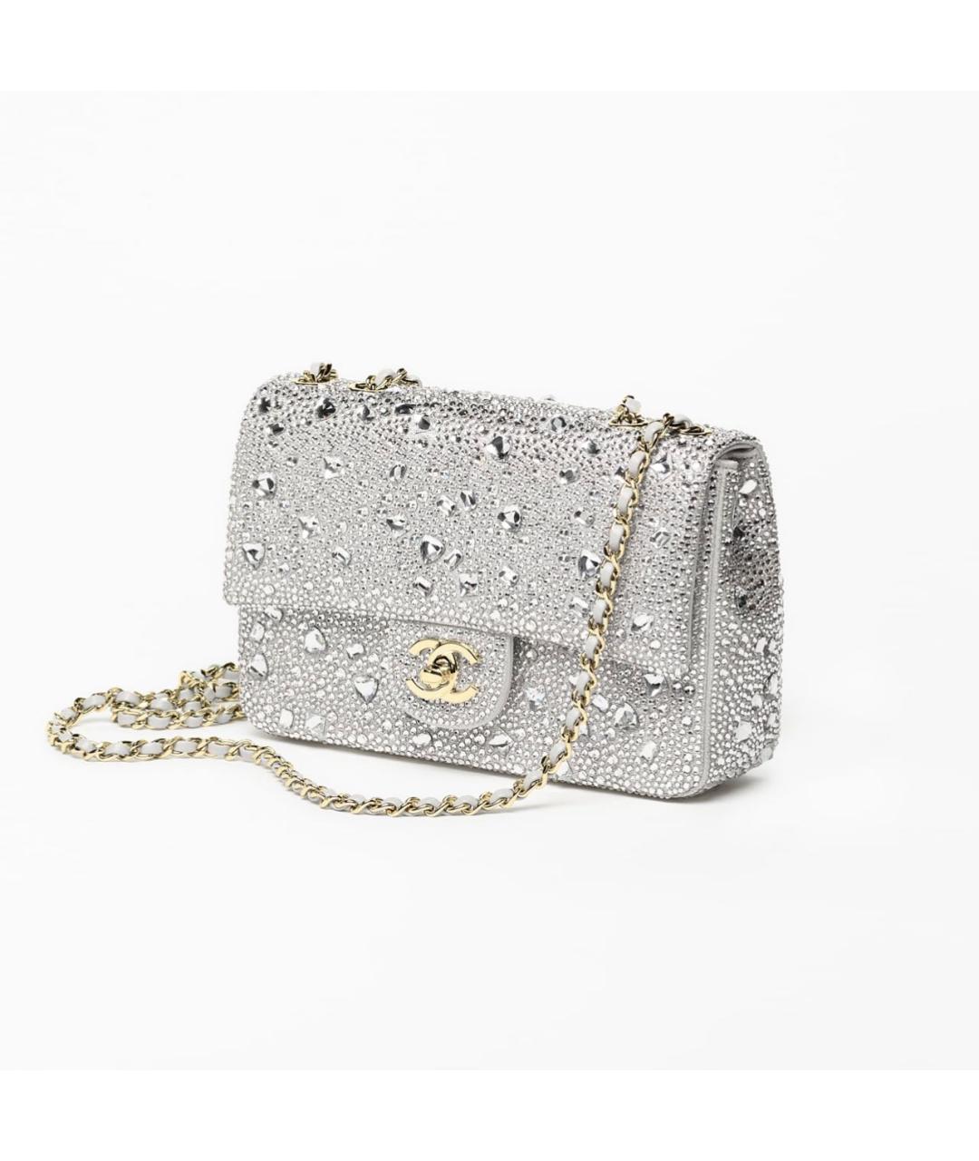 CHANEL Серебряная сумка через плечо, фото 2