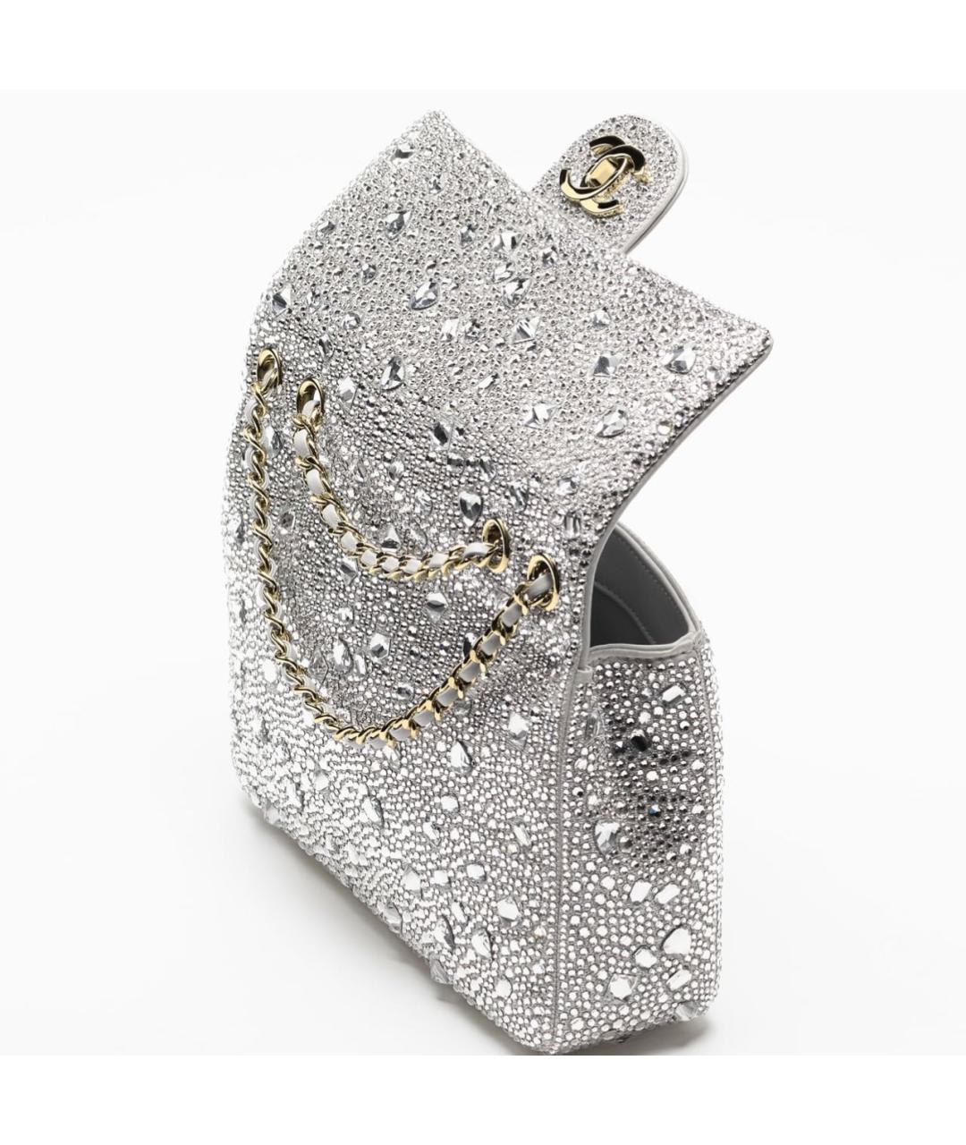 CHANEL Серебряная сумка через плечо, фото 3