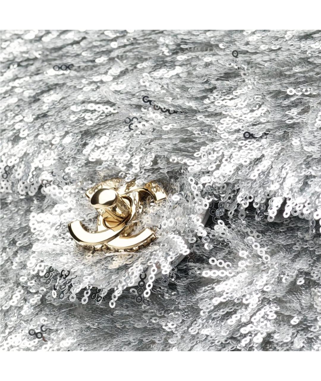 CHANEL Серебряная сумка через плечо, фото 4