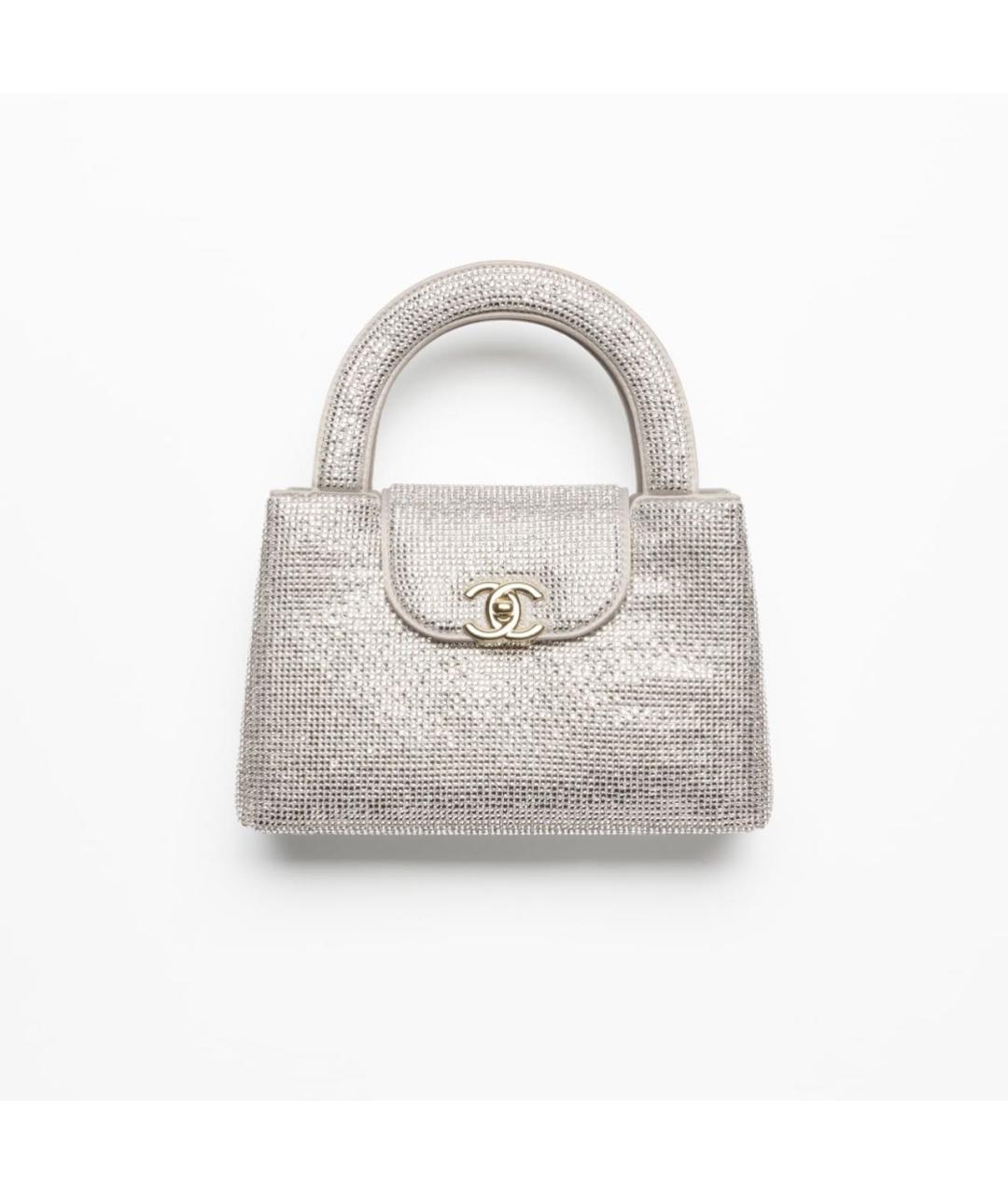 CHANEL Серебряная сумка тоут, фото 5