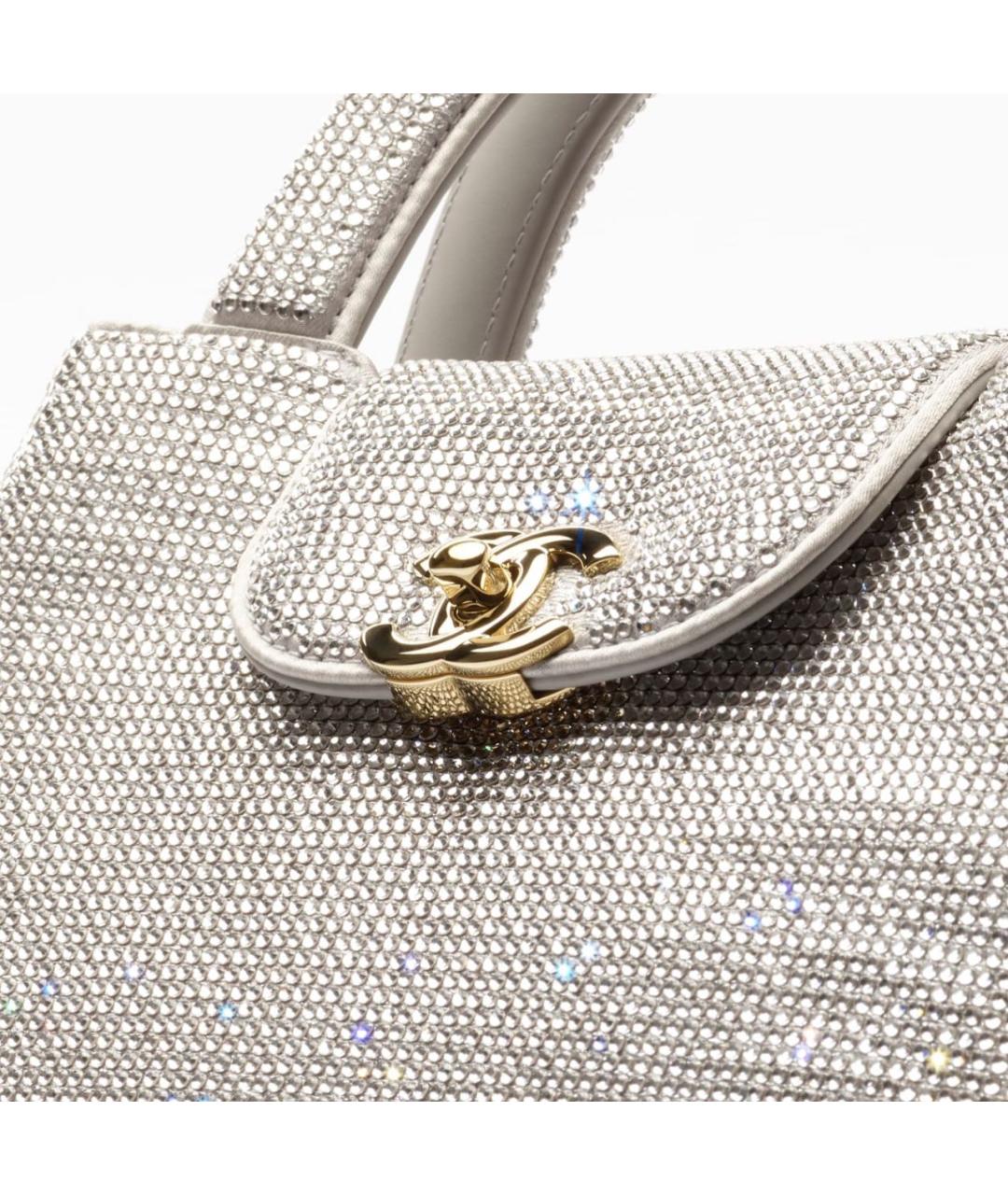 CHANEL Серебряная сумка тоут, фото 4