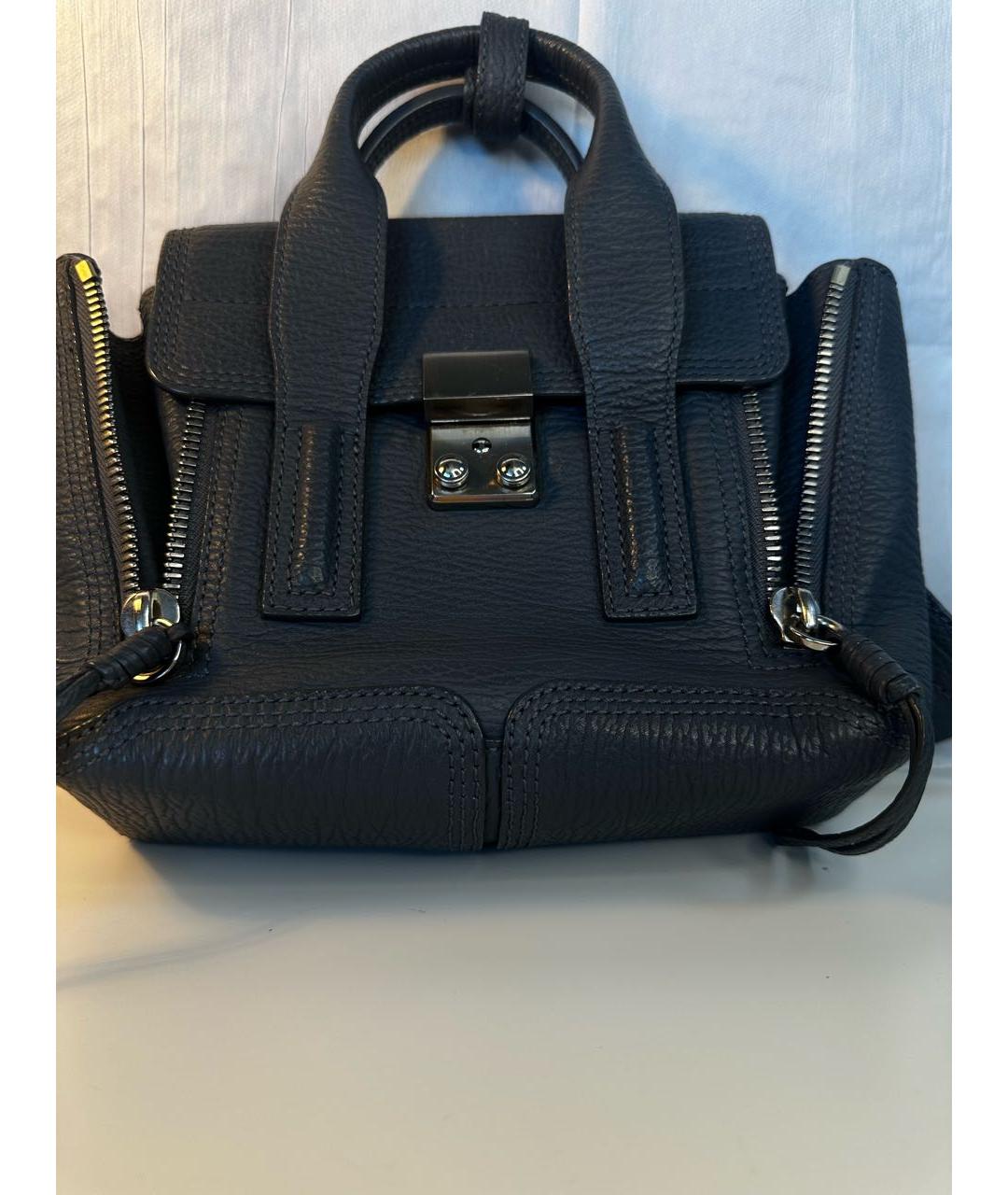 3.1 PHILLIP LIM Серая кожаная сумка через плечо, фото 3