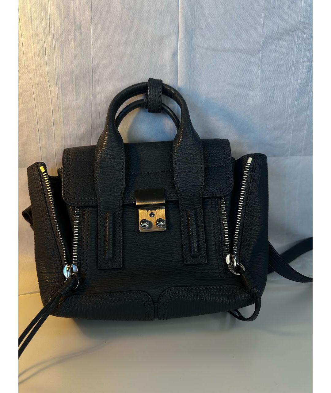3.1 PHILLIP LIM Серая кожаная сумка через плечо, фото 2