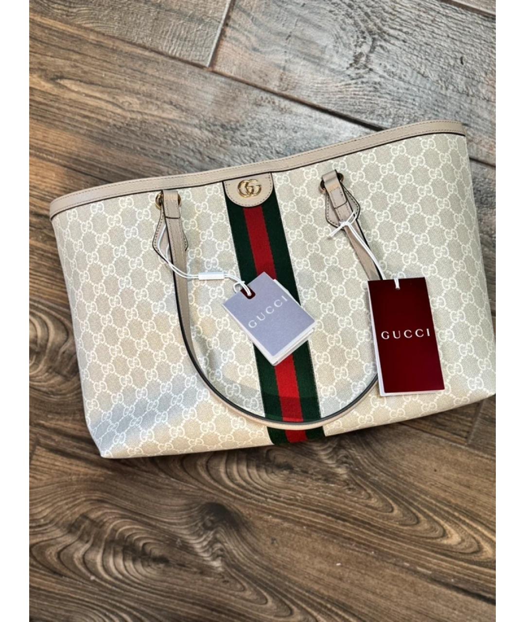 GUCCI Бежевая сумка тоут, фото 2