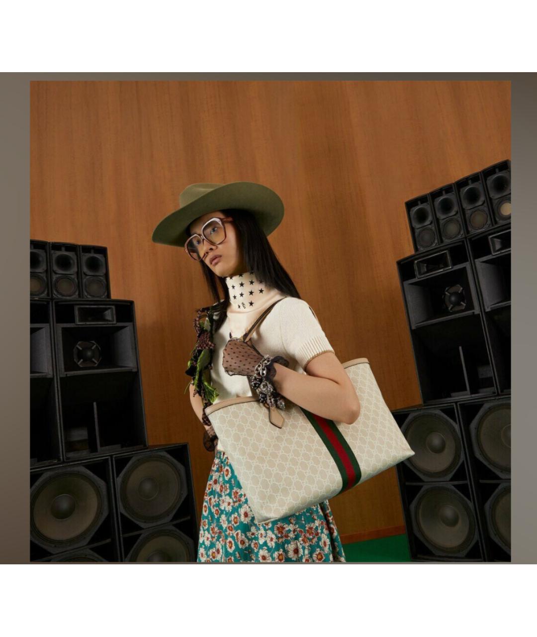 GUCCI Бежевая сумка тоут, фото 4