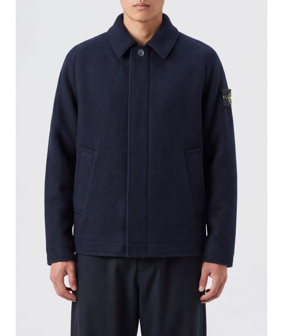 STONE ISLAND Синяя шерстяная куртка, фото 2