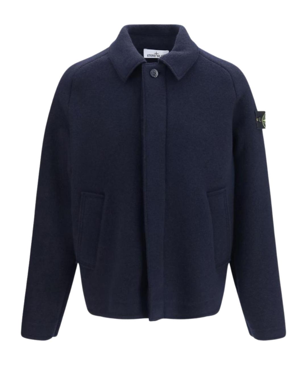 STONE ISLAND Синяя шерстяная куртка, фото 1