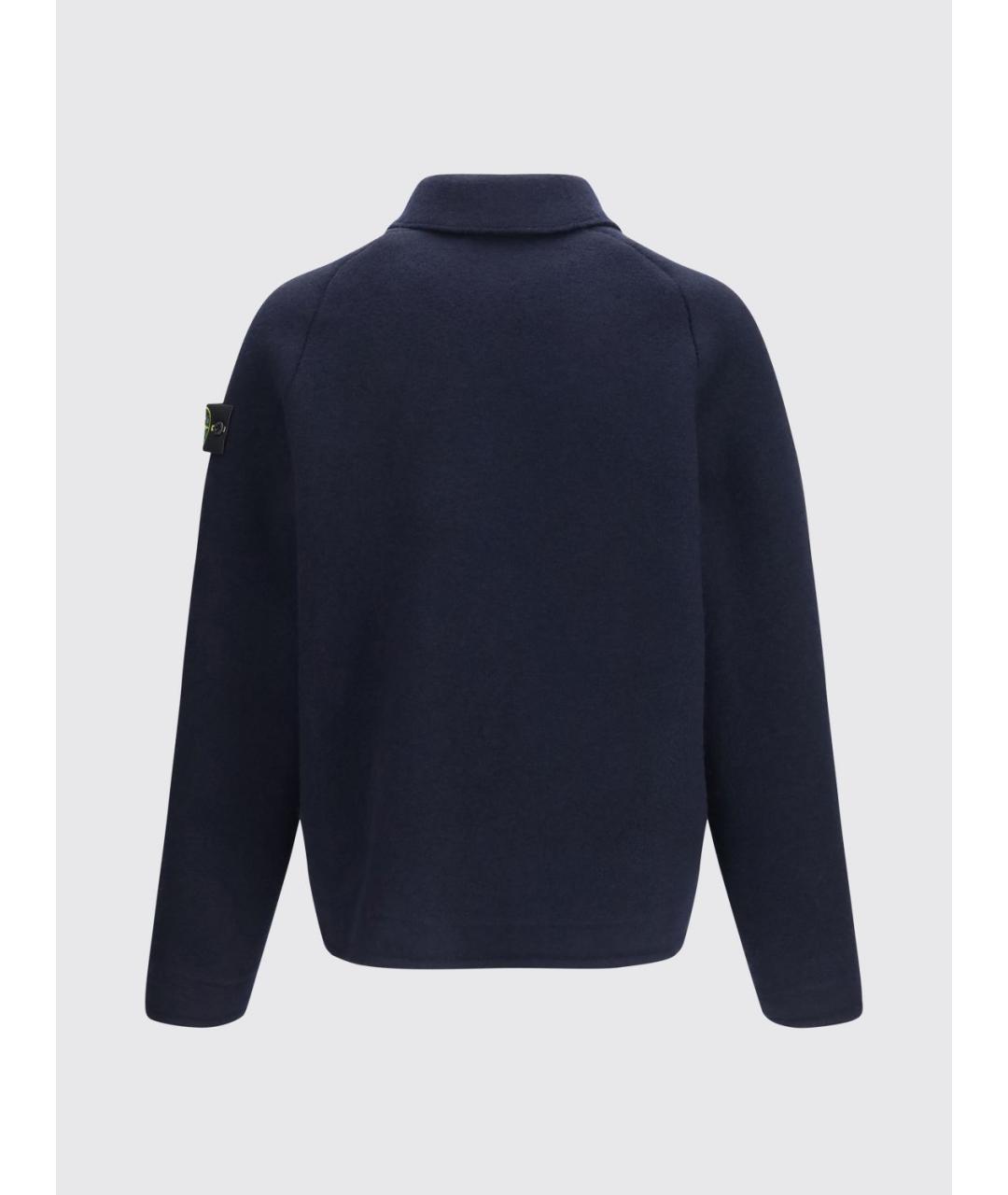 STONE ISLAND Синяя шерстяная куртка, фото 3