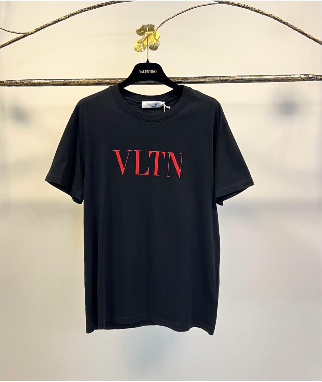 VALENTINO Черная хлопковая футболка, фото 6