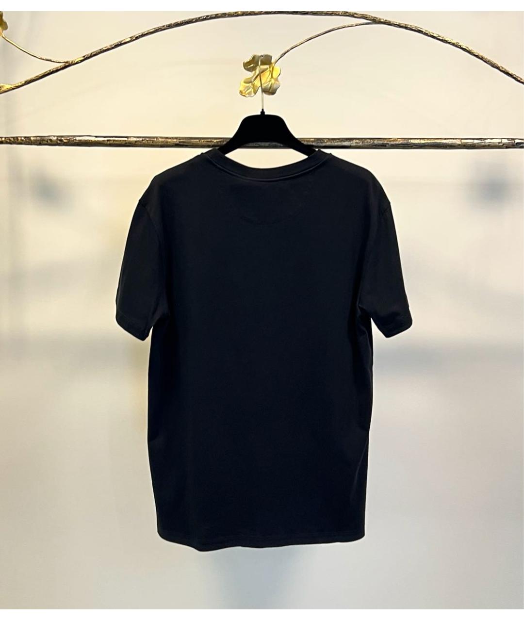 VALENTINO Черная хлопковая футболка, фото 2