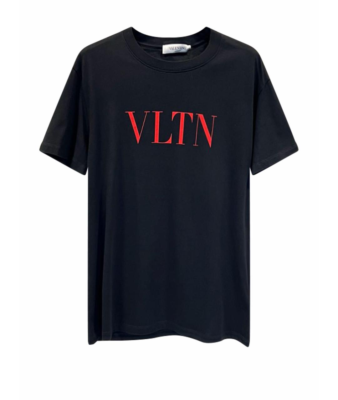 VALENTINO Черная хлопковая футболка, фото 1