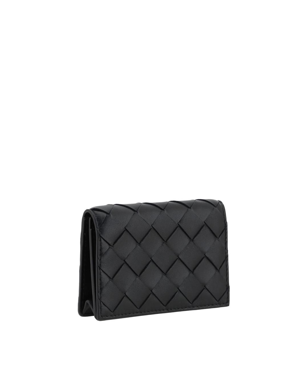 BOTTEGA VENETA Черный кожаный кошелек, фото 2